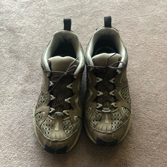 Merrell Overdrive chocolate/Pearl Blue trail running shoe Women's 7.5 - Picture 6 of 7